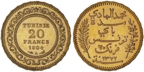 20 Franc Tunesien Gold 