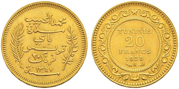 20 Franc Tunesien Gold 