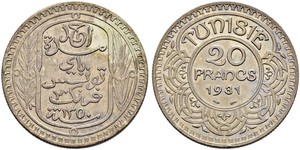 20 Franc Tunisia Gold 