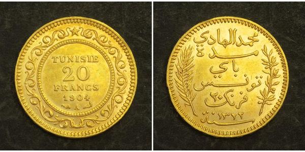 20 Franc Tunisia Gold 