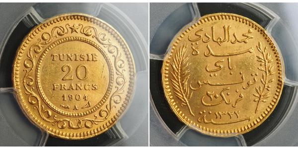 20 Franc Tunisia Gold 