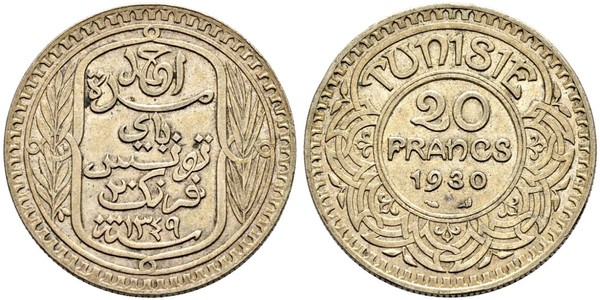 20 Franc Tunisia Gold 