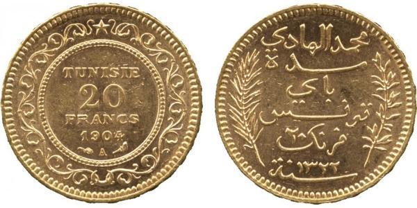 20 Franc Tunisia Gold 