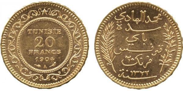 20 Franc Tunisia Gold 