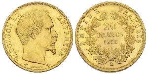 20 Franc Zweites Kaiserreich (1852-1870) Gold Napoleon III (1808-1873)