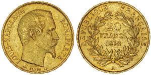 20 Franc Zweites Kaiserreich (1852-1870) Gold Napoleon III (1808-1873)