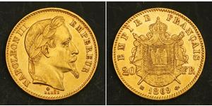 20 Franc Zweites Kaiserreich (1852-1870) Gold Napoleon III (1808-1873)