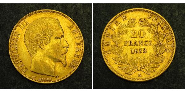 20 Franc Zweites Kaiserreich (1852-1870) Gold Napoleon III (1808-1873)