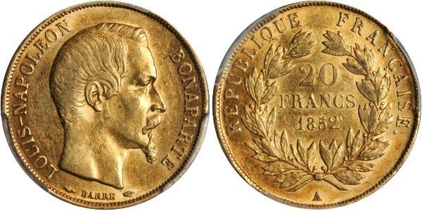 20 Franc Zweites Kaiserreich (1852-1870) Gold Napoleon III (1808-1873)