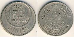 20 Franc Tunesien Kupfer/Nickel 