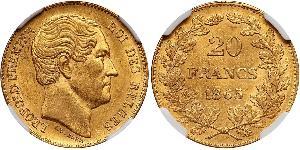 20 Franc Belgique Or Léopold Ier de Belgique (1790-1865)