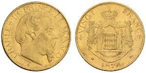 20 Franc Monaco Or Charles III de Monaco (1818-1889)