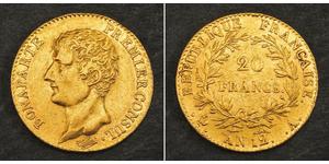 20 Franc Premier Empire (1804-1814) Or Napoléon Ier(1769 - 1821)