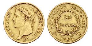 20 Franc Premier Empire (1804-1814) Or Napoléon Ier(1769 - 1821)