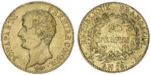 20 Franc Premier Empire (1804-1814) Or Napoléon Ier(1769 - 1821)