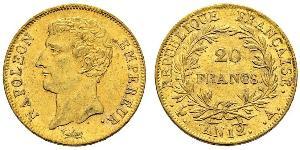 20 Franc Premier Empire (1804-1814) Or Napoléon Ier(1769 - 1821)