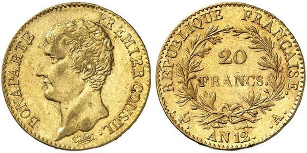 20 Franc Premier Empire (1804-1814) Or Napoléon Ier(1769 - 1821)