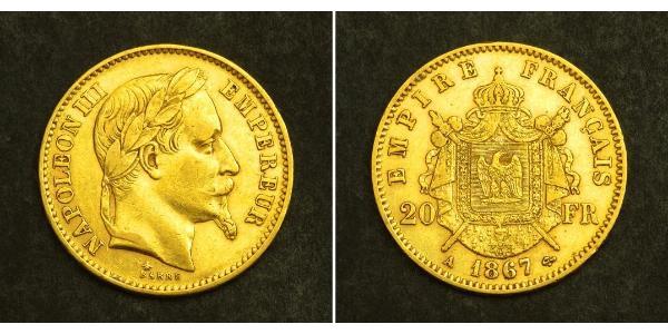 20 Franc Second Empire (1852-1870) Or Napoleon III (1808-1873)