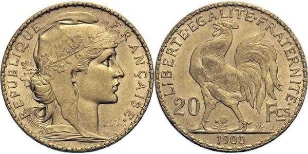 20 Franc Troisième République (1870-1940)  Or 