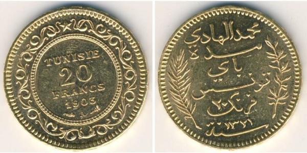 20 Franc Tunisie Or 