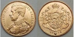 20 Franc Belgio Oro 