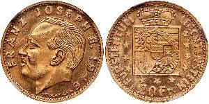 20 Franc Liechtenstein Oro 