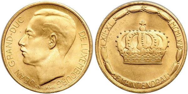 20 Franc Lussemburgo Oro Giovanni di Lussemburgo (1921 - )