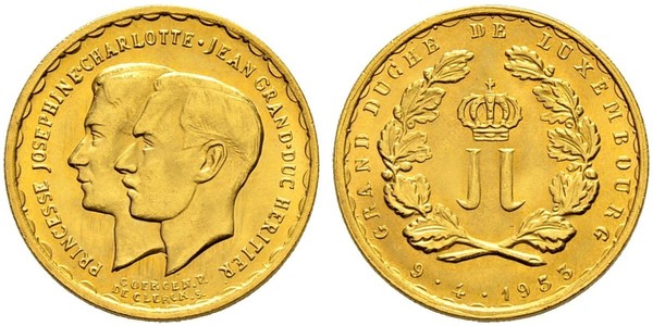 20 Franc Lussemburgo Oro 