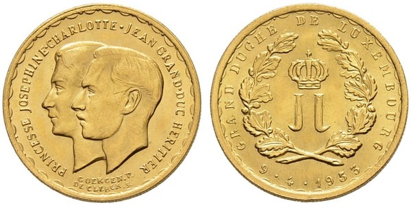 20 Franc Lussemburgo Oro 