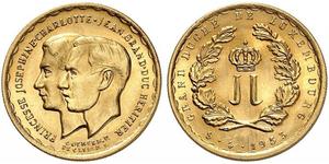 20 Franc Luxemburgo Oro 