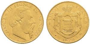 20 Franc Mónaco Oro Carlos III de Mónaco (1818-1889)