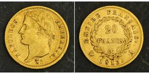 20 Franc Primer Imperio francés (1804-1814) Oro Napoleón Bonaparte(1769 - 1821)