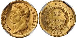 20 Franc Primer Imperio francés (1804-1814) Oro Napoleón Bonaparte(1769 - 1821)