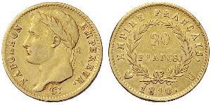 20 Franc Primer Imperio francés (1804-1814) Oro Napoleón Bonaparte(1769 - 1821)