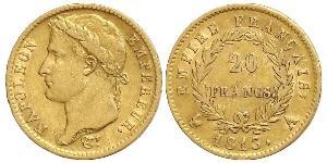 20 Franc Primer Imperio francés (1804-1814) Oro Napoleón Bonaparte(1769 - 1821)