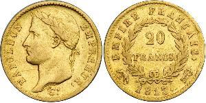 20 Franc Primer Imperio francés (1804-1814) Oro Napoleón Bonaparte(1769 - 1821)