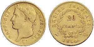 20 Franc Primer Imperio francés (1804-1814) Oro Napoleón Bonaparte(1769 - 1821)