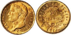 20 Franc Primer Imperio francés (1804-1814) Oro Napoleón Bonaparte(1769 - 1821)