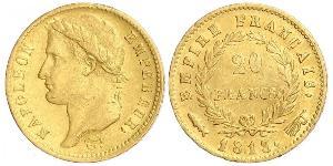 20 Franc Primer Imperio francés (1804-1814) Oro Napoleón Bonaparte(1769 - 1821)