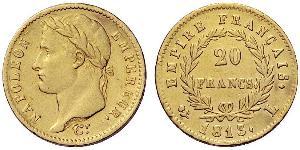 20 Franc Primer Imperio francés (1804-1814) Oro Napoleón Bonaparte(1769 - 1821)