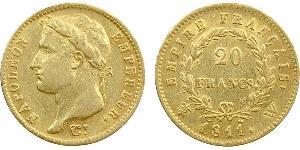 20 Franc Primer Imperio francés (1804-1814) Oro Napoleón Bonaparte(1769 - 1821)