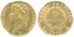 20 Franc Primer Imperio francés (1804-1814) Oro Napoleón Bonaparte(1769 - 1821)