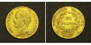 20 Franc Primer Imperio francés (1804-1814) Oro Napoleón Bonaparte(1769 - 1821)