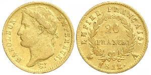 20 Franc Primer Imperio francés (1804-1814) Oro Napoleón Bonaparte(1769 - 1821)