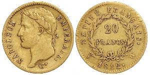 20 Franc Primer Imperio francés (1804-1814) Oro Napoleón Bonaparte(1769 - 1821)