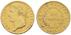 20 Franc Primer Imperio francés (1804-1814) Oro Napoleón Bonaparte(1769 - 1821)