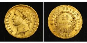 20 Franc Primer Imperio francés (1804-1814) Oro Napoleón Bonaparte(1769 - 1821)