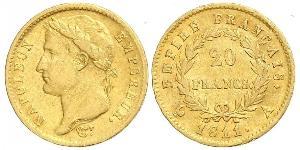 20 Franc Primer Imperio francés (1804-1814) Oro Napoleón Bonaparte(1769 - 1821)