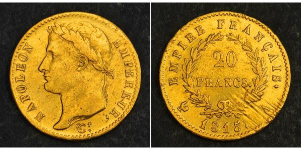 20 Franc Primer Imperio francés (1804-1814) Oro Napoleón Bonaparte(1769 - 1821)