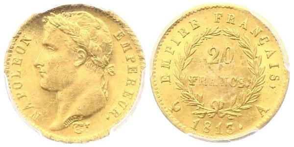 20 Franc Primer Imperio francés (1804-1814) Oro Napoleón Bonaparte(1769 - 1821)